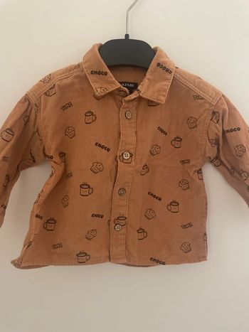 Chemise velours côtelé marron