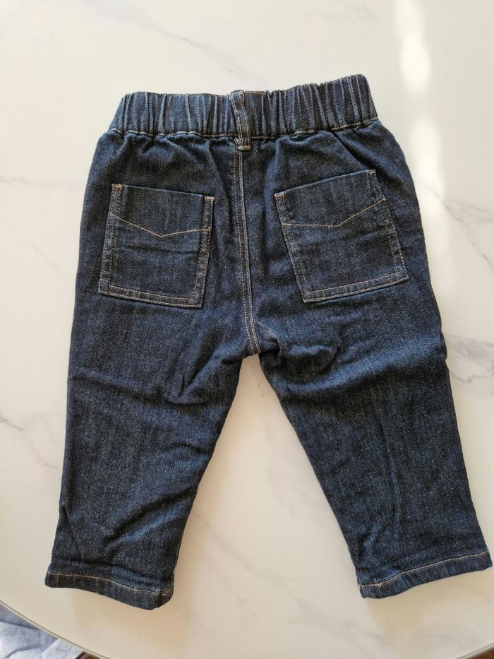 Pantalon Jeans bleu Bout'Chou 9 mois - photo numéro 3