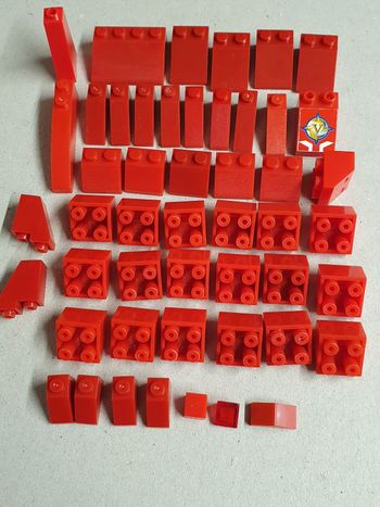 Lot de 49 pentes rouges