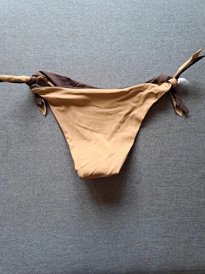 Maillot de bain / bikini réversible marron / beige en M - photo numéro 6