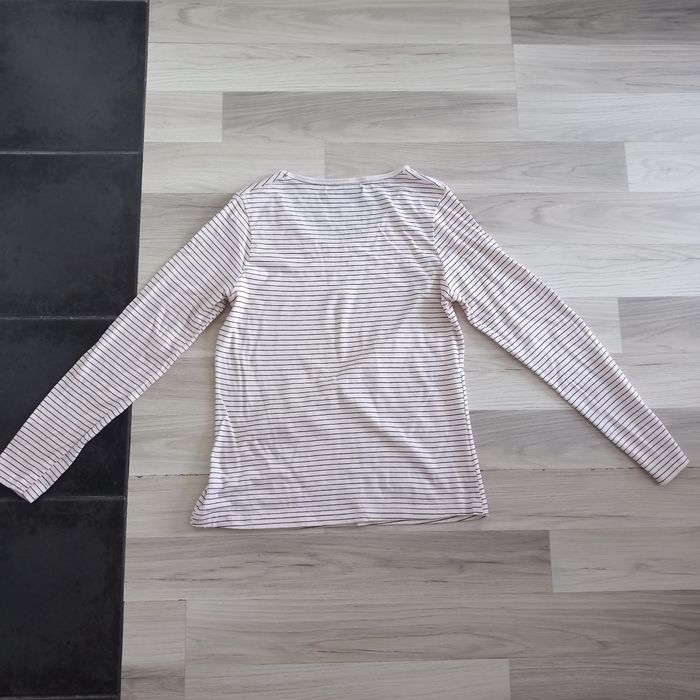 T-shirt femme rose imprimé à manches longues Basic One taille M - photo numéro 7