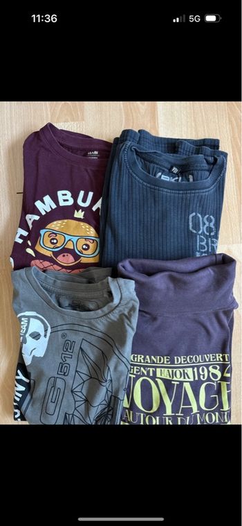 Lot de 4 tee-shirts manches longues