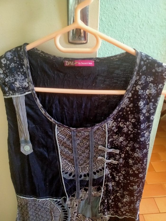 Tunique robe bleue femme/ taille 42/ tres bon etat. - photo numéro 3