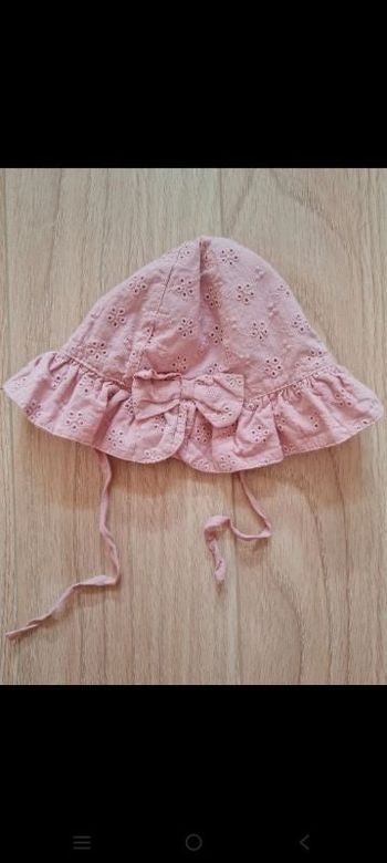 Chapeau rose broderie h&m 6 mois