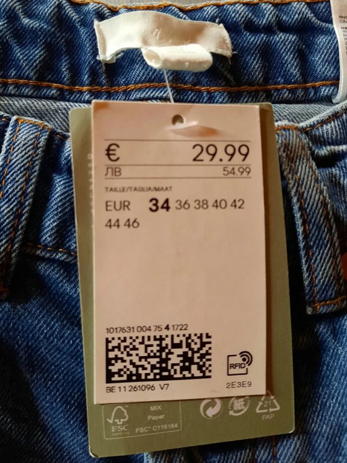 Jean bleu neuf H&M 34 - photo numéro 5
