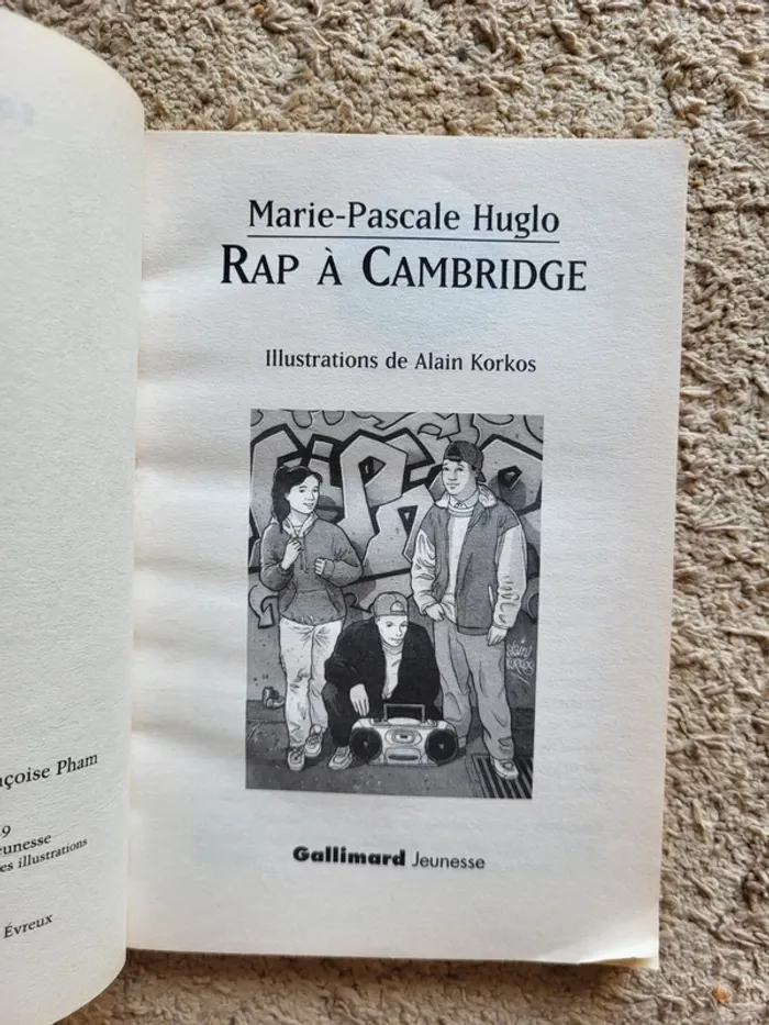 Roman jeunesse "Rap à Cambridge" de Marie Pascale Huglo - photo numéro 5