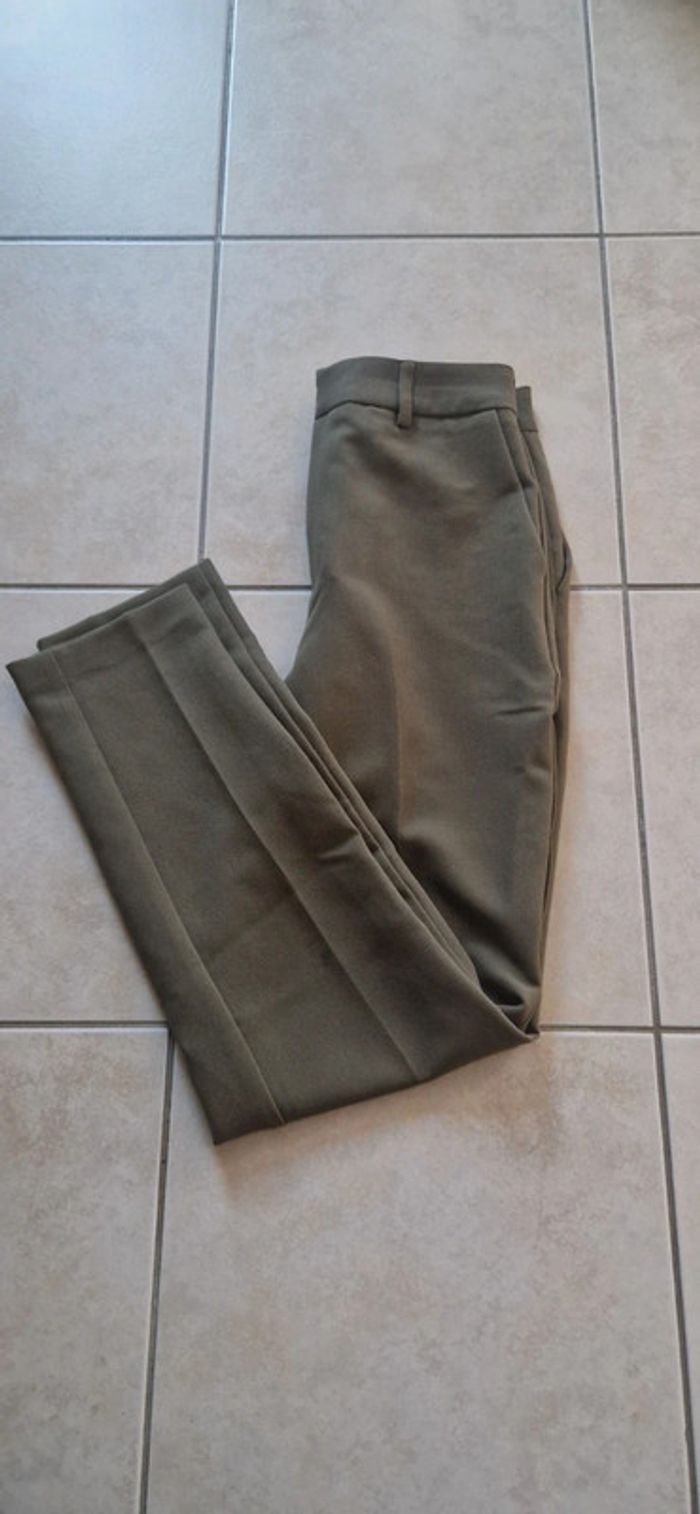Pantalon à pinces Kaki Kiabi - photo numéro 2