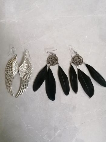 Lot de 2 paires de boucles d'oreilles fantaisie