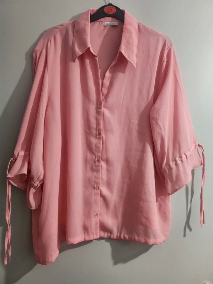 Haut chemisier rose coquette