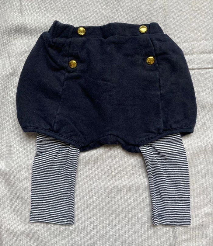 Bloomer legging intégré 6mois Petit Bateau