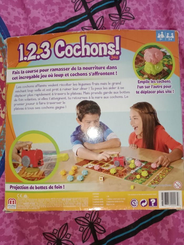 1.2.3 cochons ! Fais la course pour ramasser de la nourriture dans cet incroyable jeu où le loup et cochons s'affrontent. Neuf - photo numéro 2