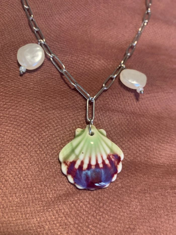 collier coquillage acier inoxydable - photo numéro 3