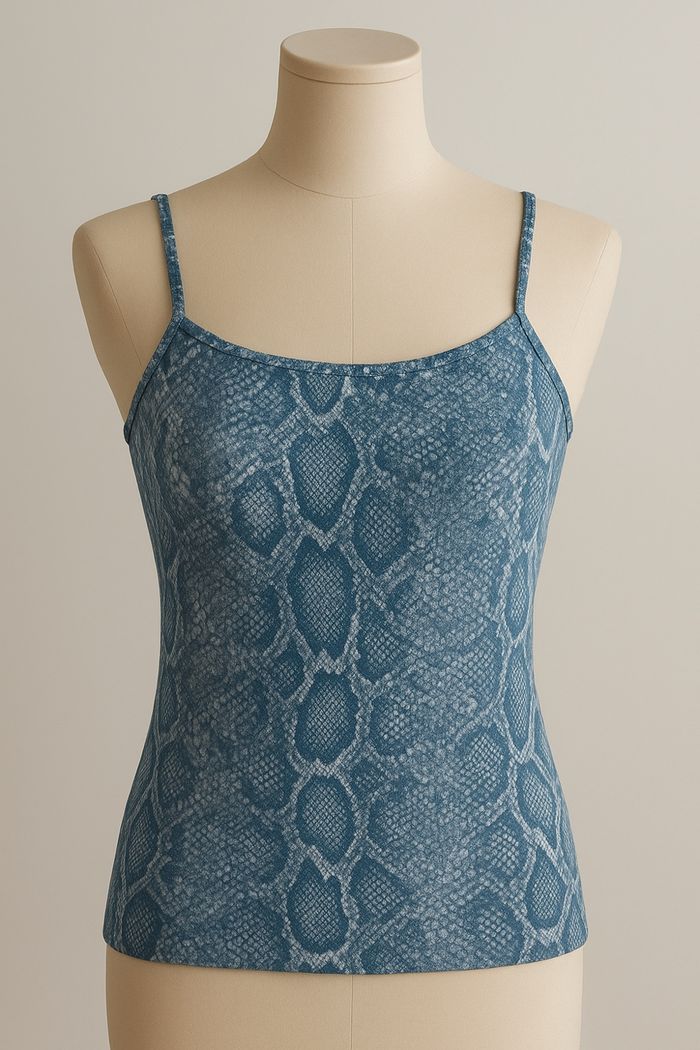 Top à bretelles motif serpent