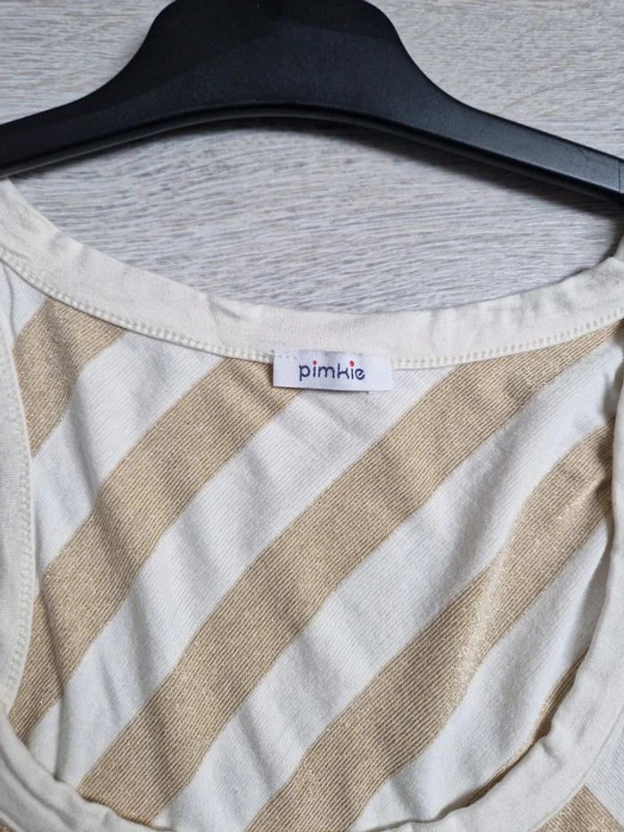 Débardeur crème et doré Pimkie étiquette de taille coupée  convient à un XS - photo numéro 3