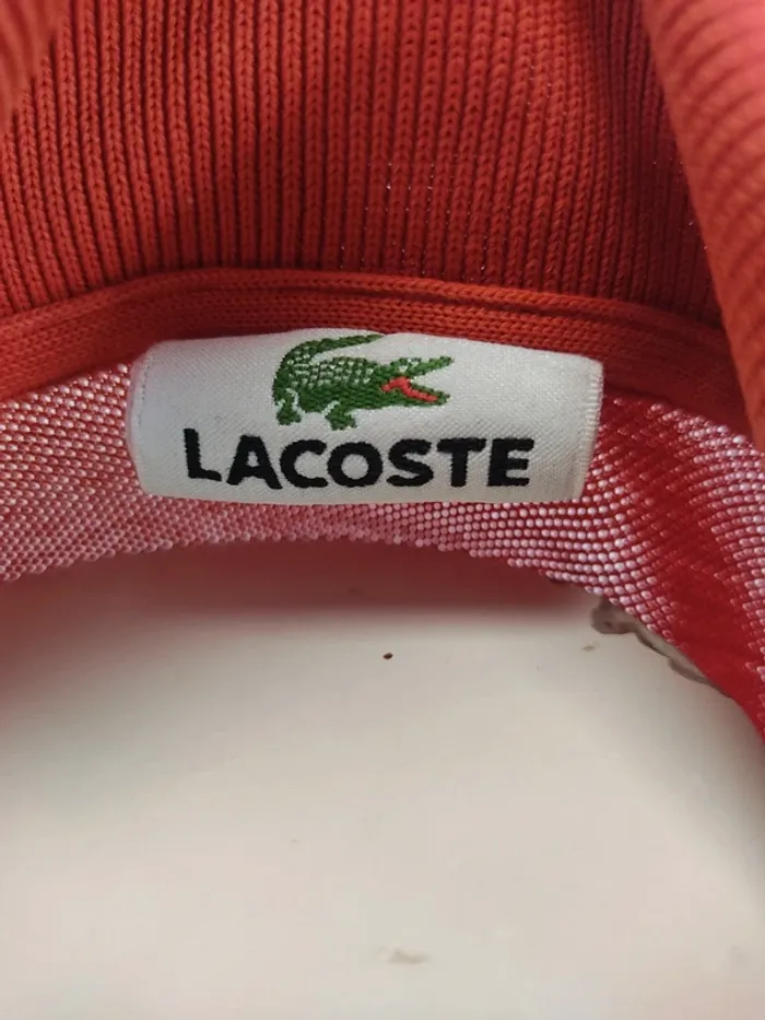 Polo Lacoste Orange - Vintage homme - taille 5 XXL - A622 - photo numéro 6