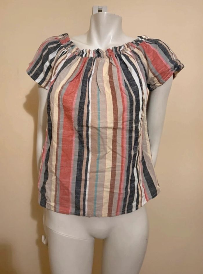 🎨 Haut coloré à manches courtes Kiabi Taille M 🎨