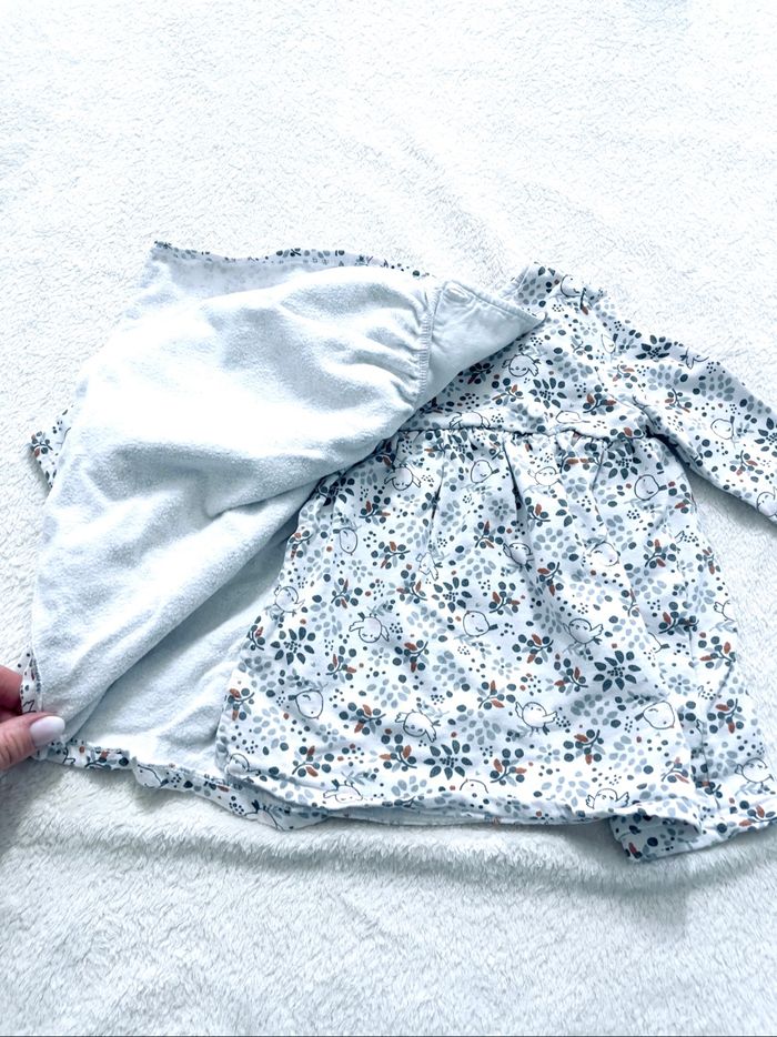 robe manches longues « Du pareil au même » taille 6 mois - photo numéro 2