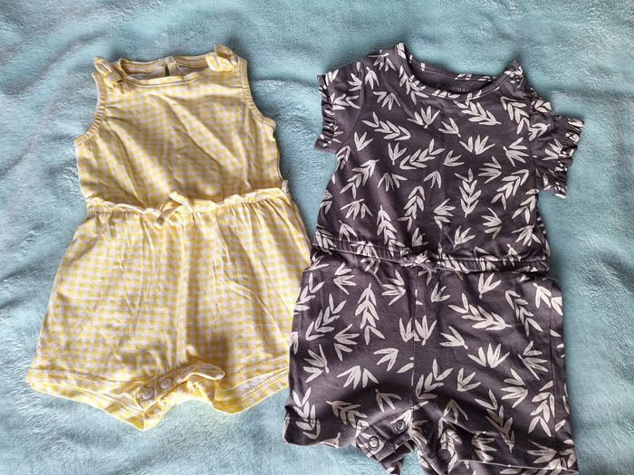 Lot de 2 combishort taille 3 mois