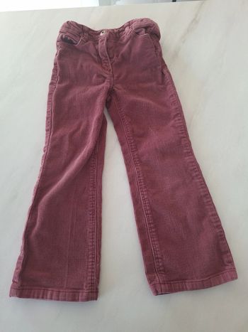 Pantalon en velours côtelé fille - Vertbaudet - 4 ans