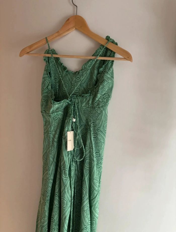 Robe longue MAJE verte en dentelle – Neuve avec étiquette (taille XL/42) - photo numéro 6