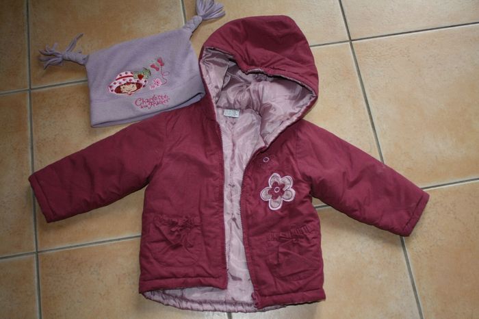 Manteau et bonnet fille 18 mois