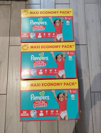 3 cartons Pampers taille 5