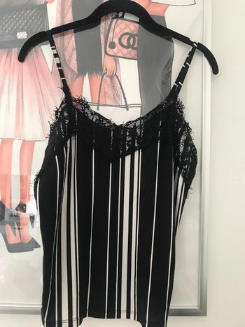 Top à bretelles et dentelle rayé Jennyfer S