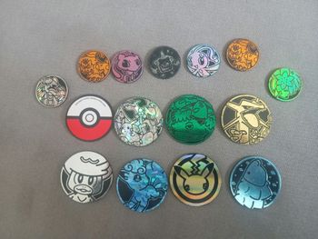 Lot 15 Jetons Pièces Tokens Pokémon