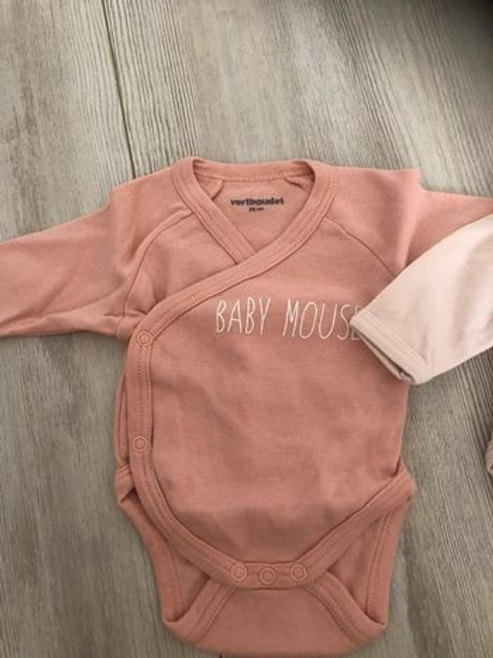 Lot de 2 bodies naissance Vertbaudet - photo numéro 2