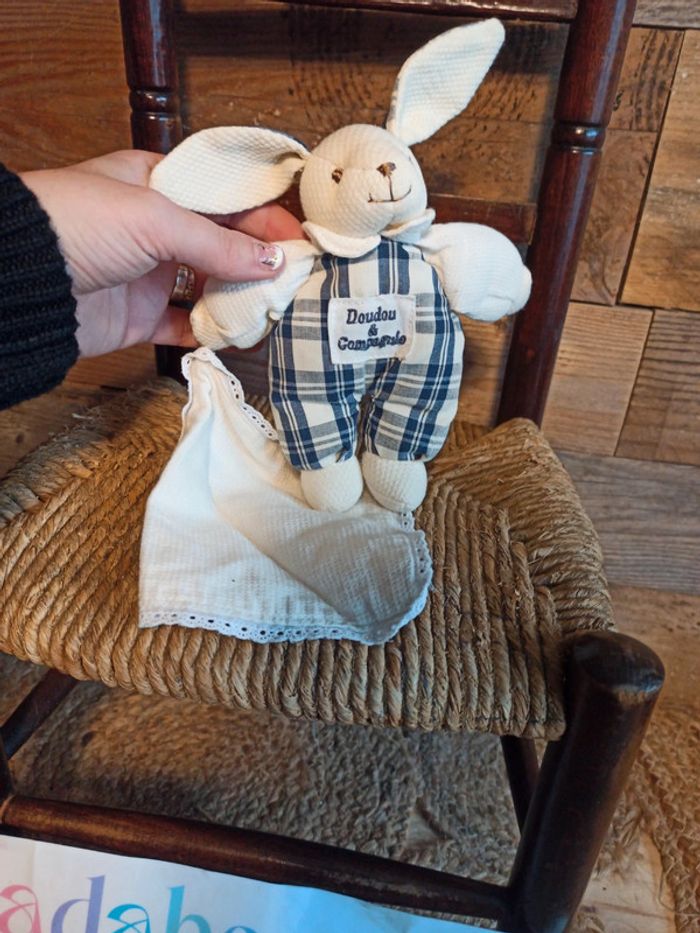Doudou lapin vintage doudou et compagnie tbe - photo numéro 5