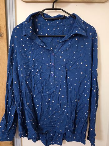 Chemisier a pois blanc