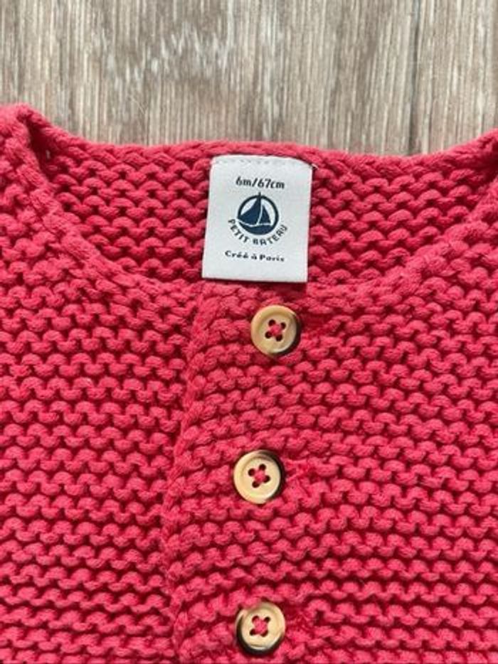 Gilet rose Petit Bateau 6 mois - photo numéro 3