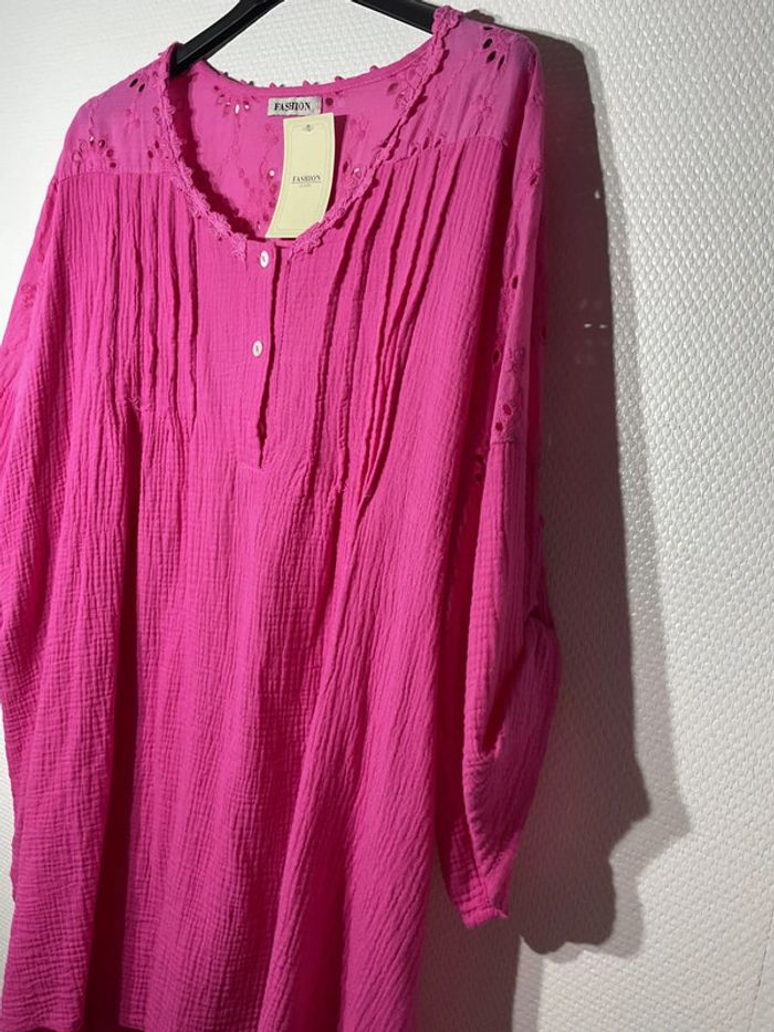 Tunique gaz de coton femme taille unique (46-52)- E&F - neuve avec étiquette - photo numéro 2