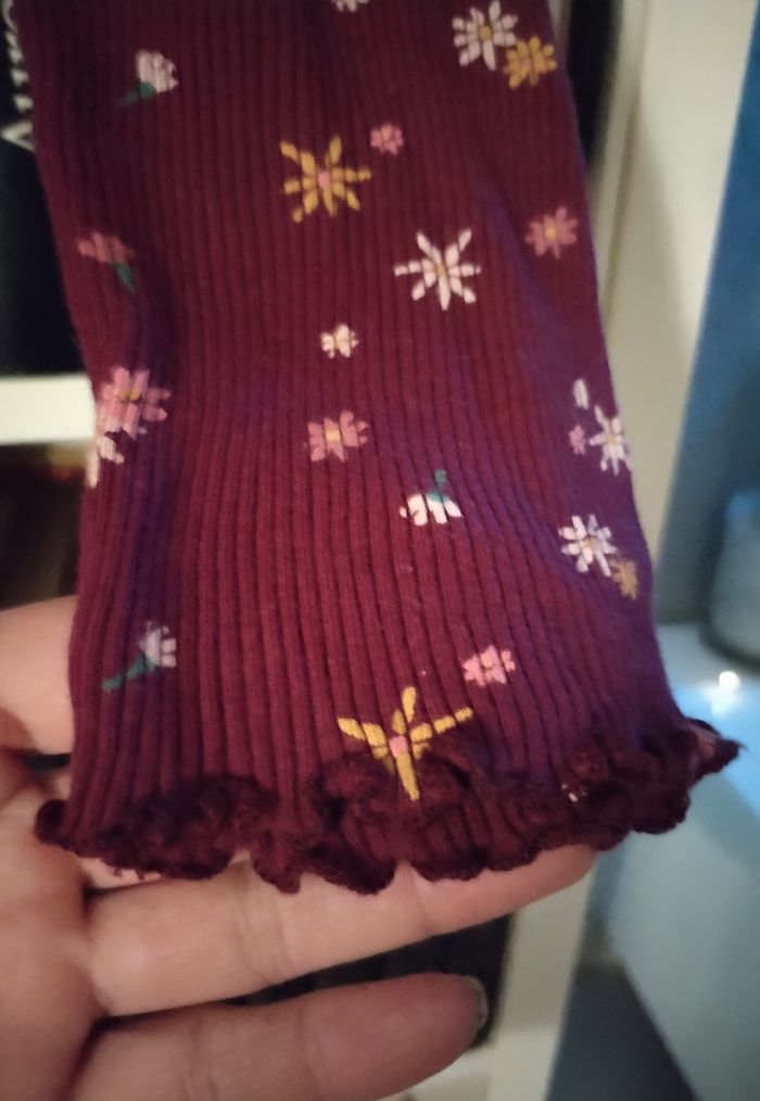 Haut manches longues motifs fleurs "TQF Collection" 100% coton neuf - photo numéro 4