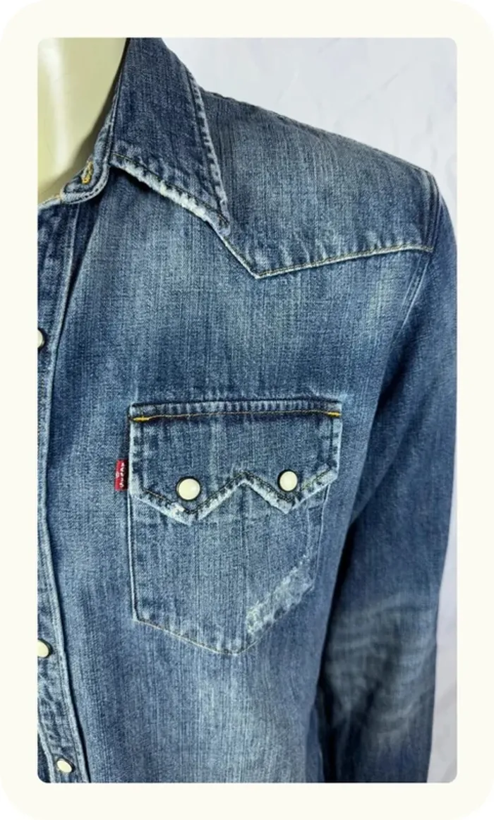 Chemise en jean manches longues homme Levi's Taille L - photo numéro 2