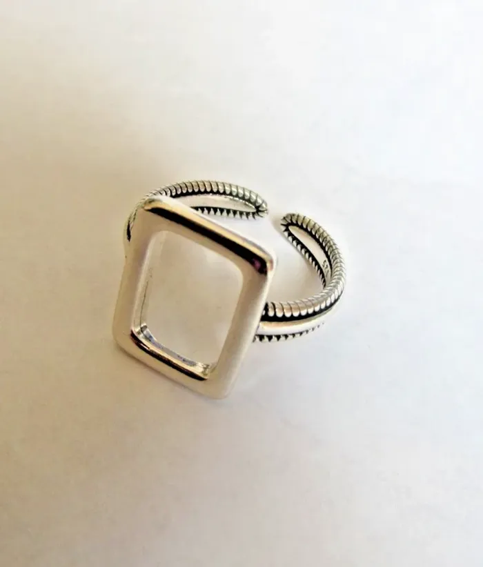 neuf idéal cadeau a tout petit prix bague minimaliste en argent 925 taille réglable - photo numéro 5