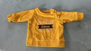 Sweat Bebe garçon jaune - 3 mois