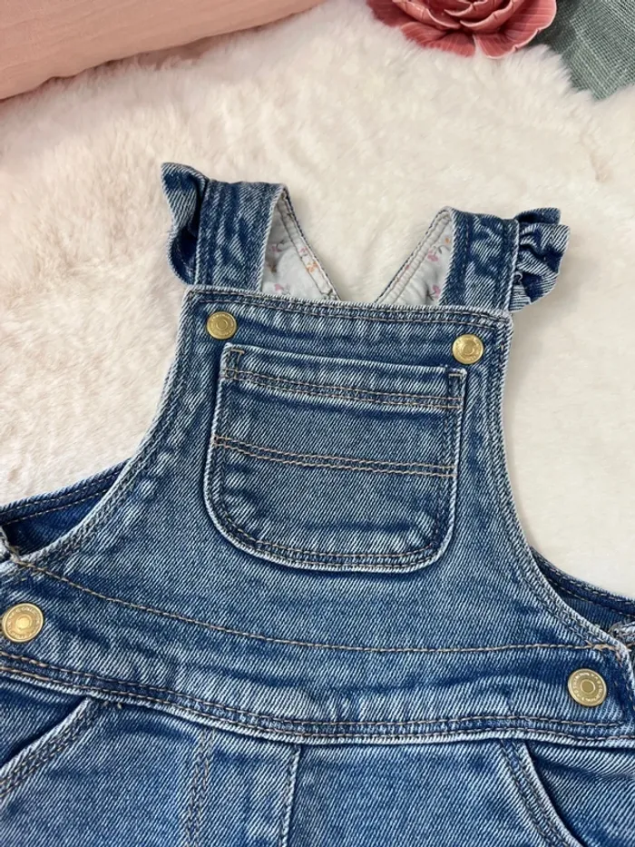 Salopette en jeans taille 6 mois tao - photo numéro 2