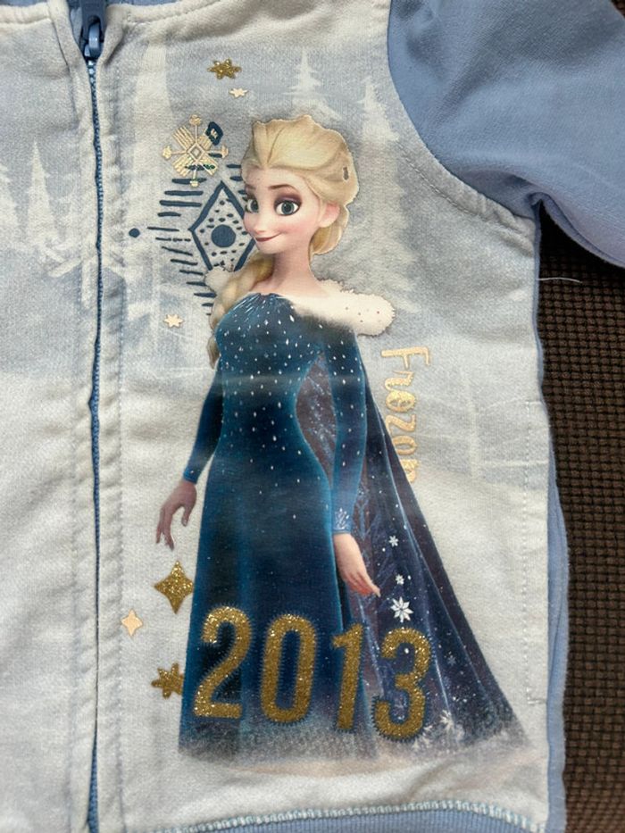 Veste Sweat capuche reine des neiges Disney 2/3 ans - photo numéro 2