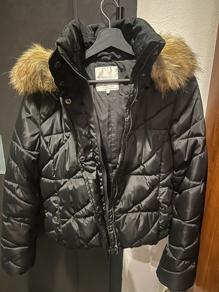 Doudoune Zara noir avec fourrure amovible - photo numéro 6
