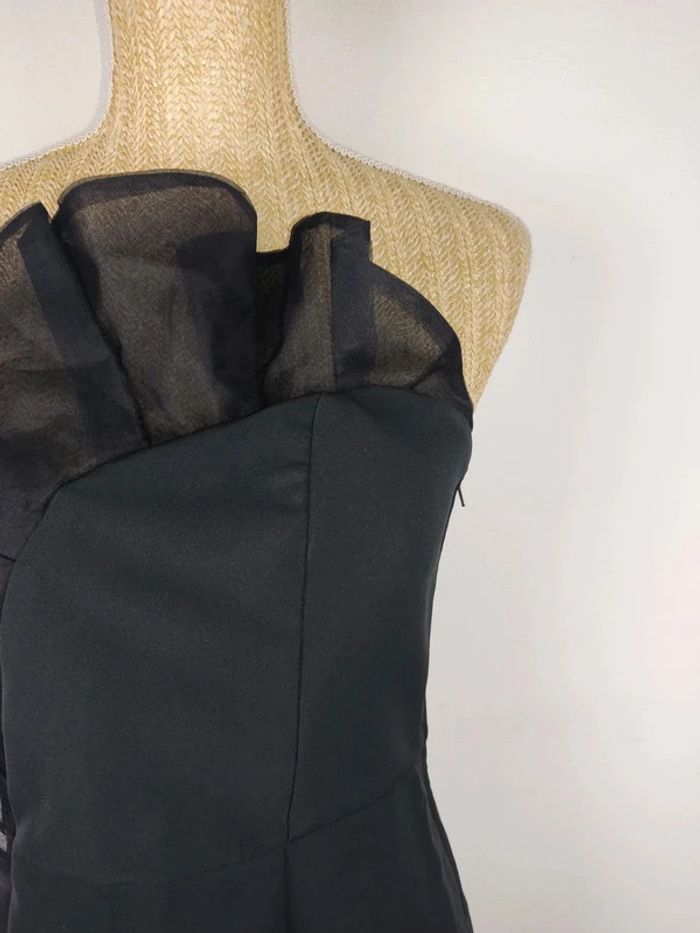 Robe bustier cocktail noire tulle noire volants taille 36 Naf Naf - photo numéro 5