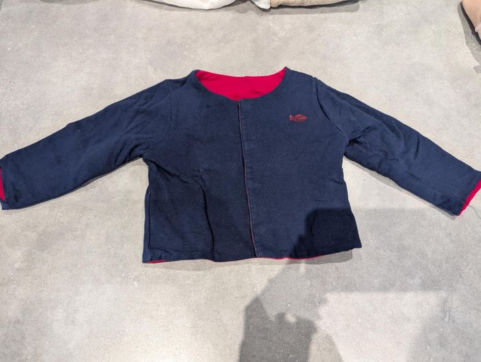 Gilet week-end à la mer réversible 6 mois - photo numéro 4