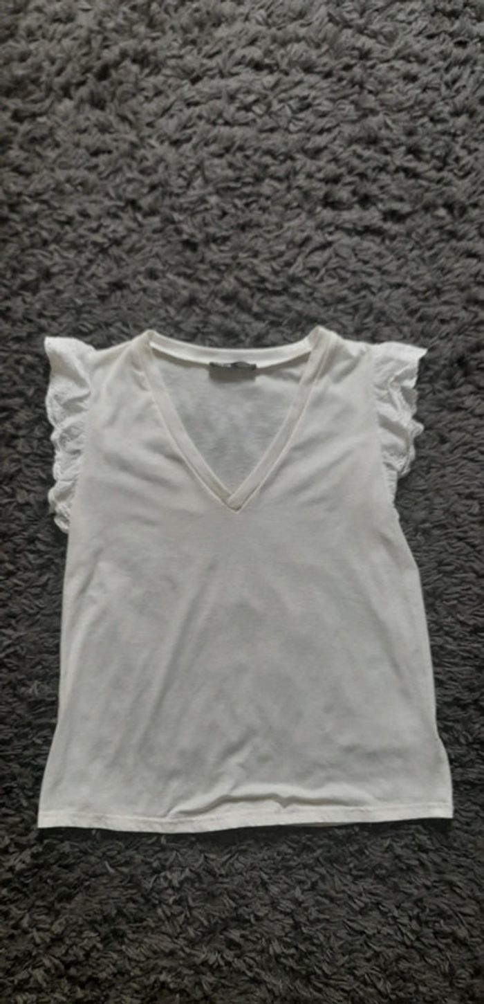 T-shirt top avec dentelle