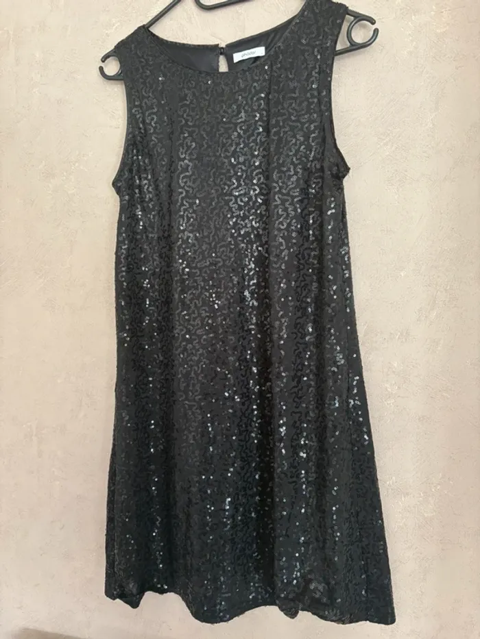 Robe noire à sequins Phildar – Taille S - photo numéro 4