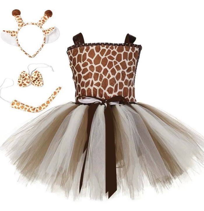 Déguisement robe girafe et ces accessoires Taille 6-7ans