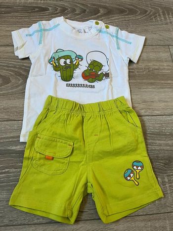 Ensemble garçon été 6 mois short t-shirt