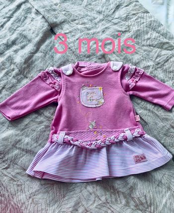 Ensemble à croquer robe/ t-shirt - 3 mois