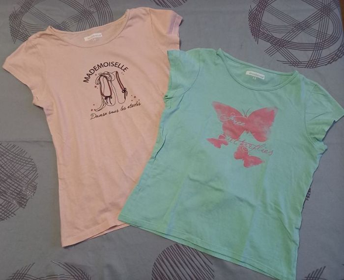 Lot de 2 tee shirts fille In Extenso 14 ans