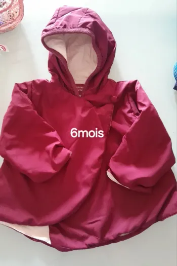 Veste a capuche fille 6mois