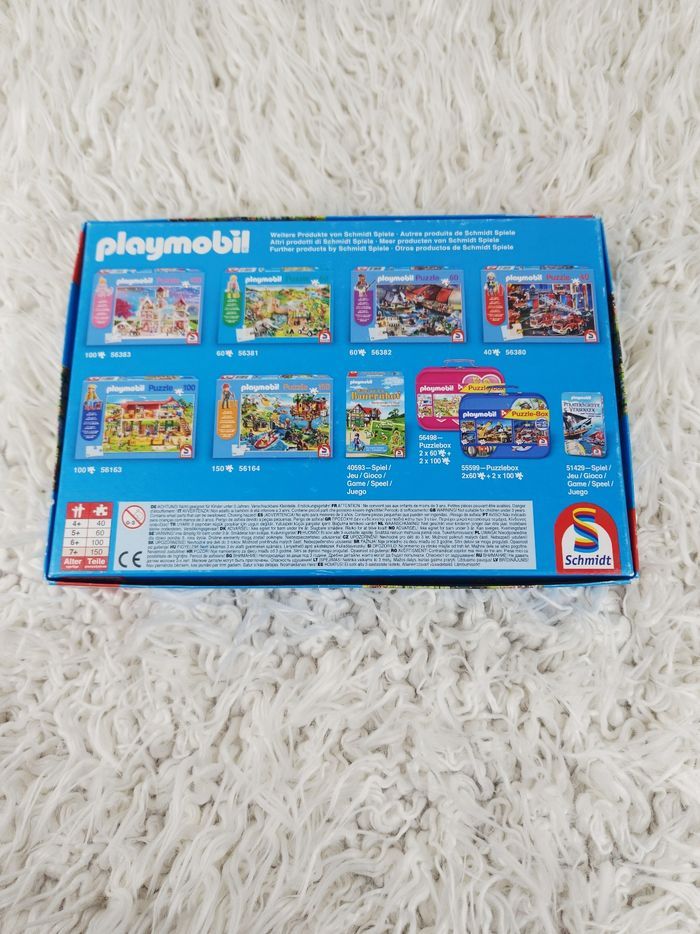 Puzzle 60 pièces avec sa figurine et accessoires Playmobil marque Schmidt - photo numéro 2